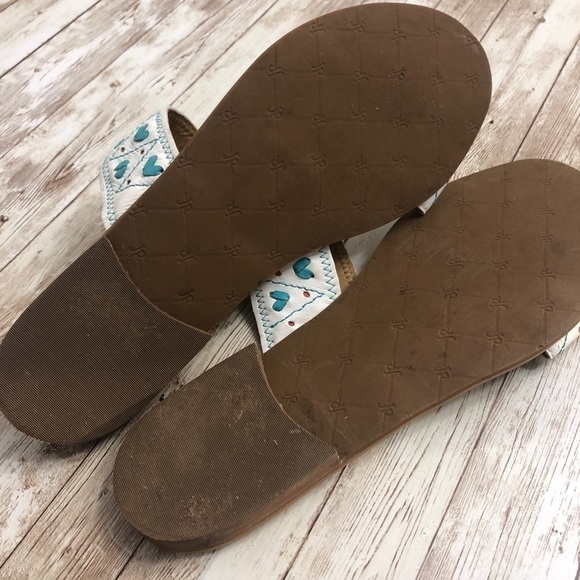 Jack Rogers Adair Double Band Embroidered Slide Sandals - Picture 7 of 9